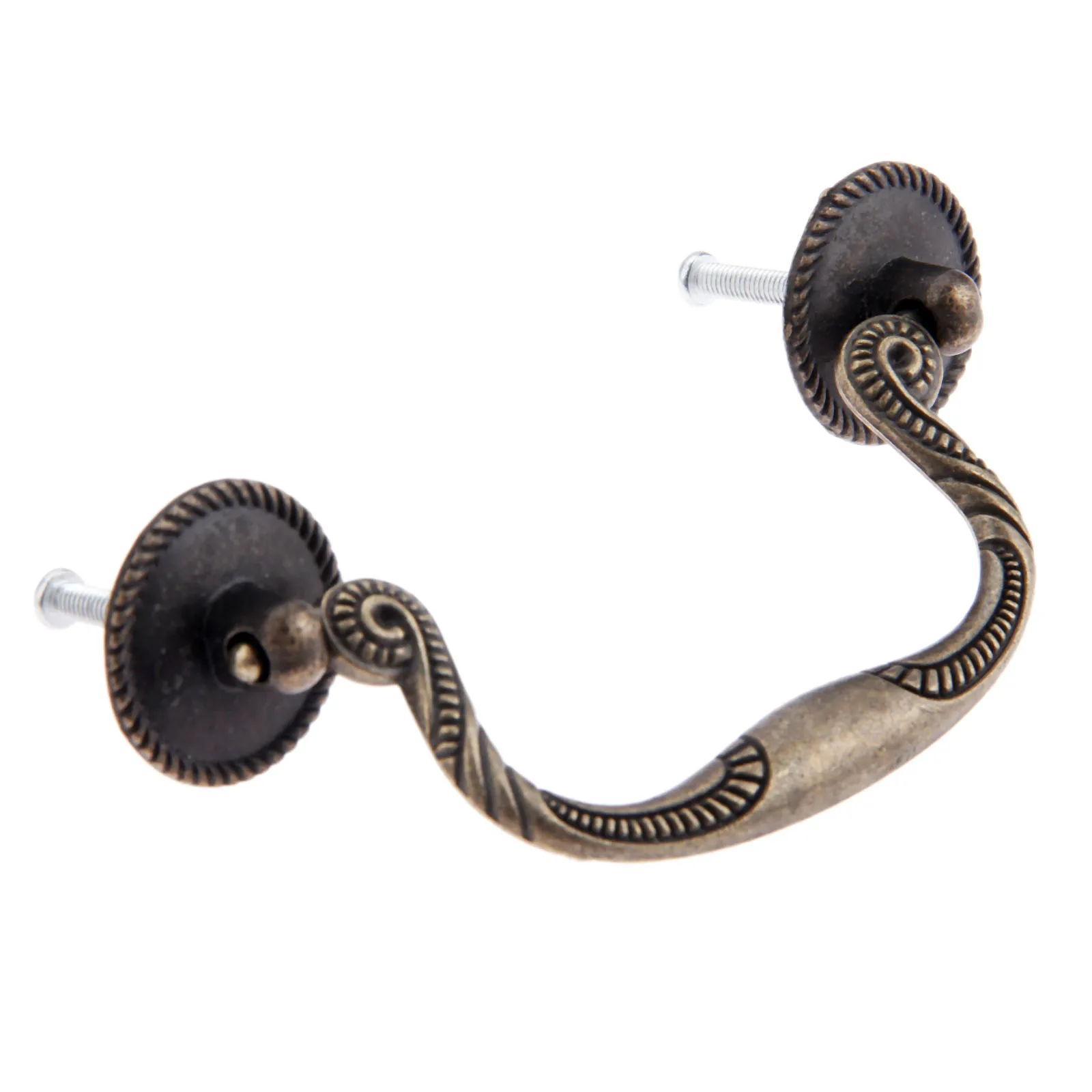 Vintage Handle Antique Bronze Pull 129mm*55mm Retro Knob Cupboard Door Kitchen Cabinet Drawer Wooden Jewelry Box Europe Style