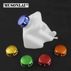 Motorcycle Engine Coolant Reservoir Tank CNC Cap Dirt Bike Radiator Overflow Tank Cooling Water Bottle For Kawasaki KLX250 08-17