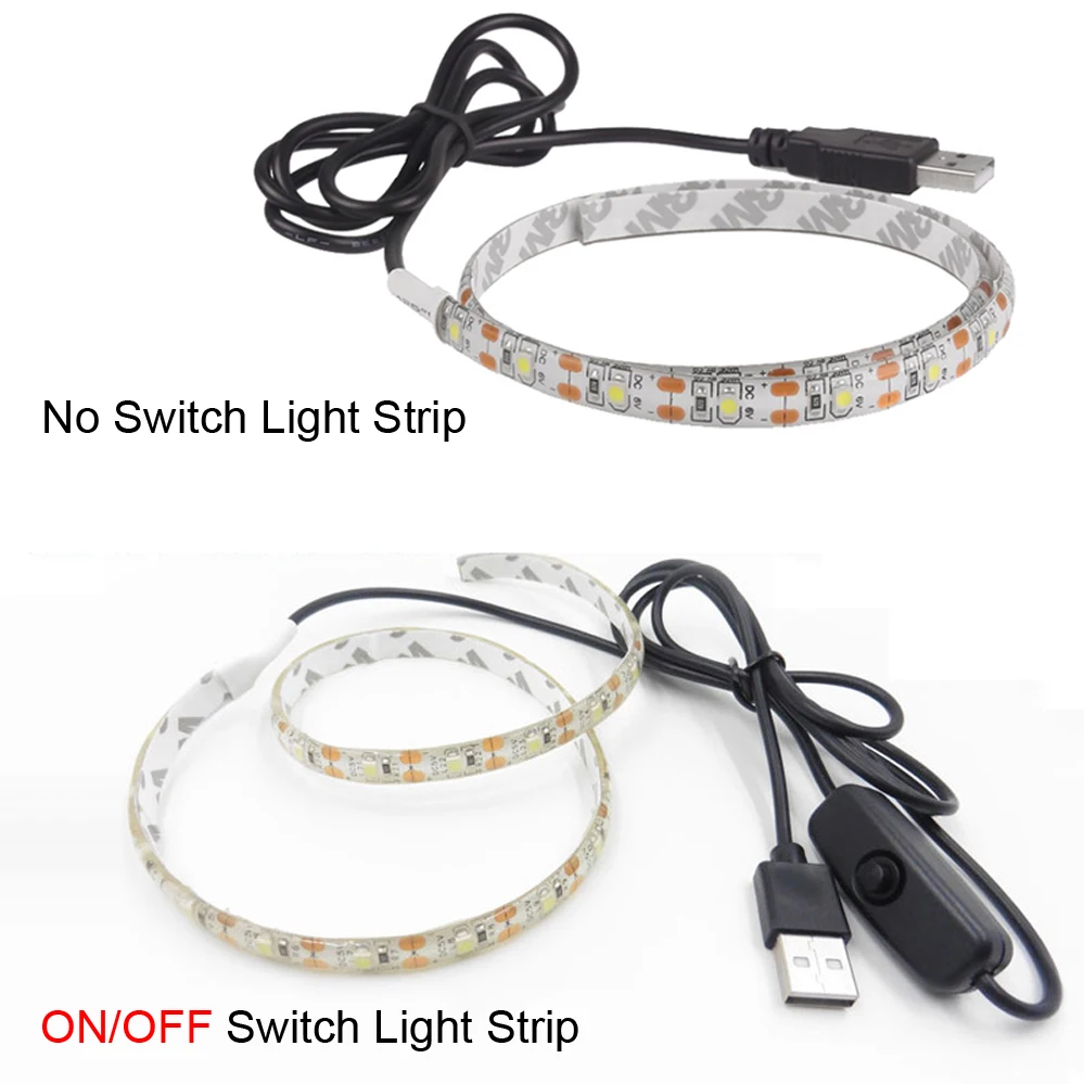 5V 1M Led Strip Light Dimmable Lamp With Touch Dimmer Switch 2835 LED Tape USB Power Flexible LED Diode Decoration Nightlights