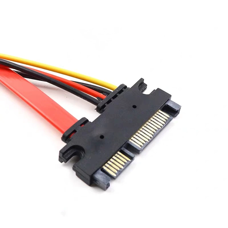 30CM/50CM SATA 22 Pin Nam Đến Nữ Sata Nối Dài SATA 3 III 22 Pin 7 + SATA 15 Pin Dữ Liệu Điện Combo Dây Nối Dài