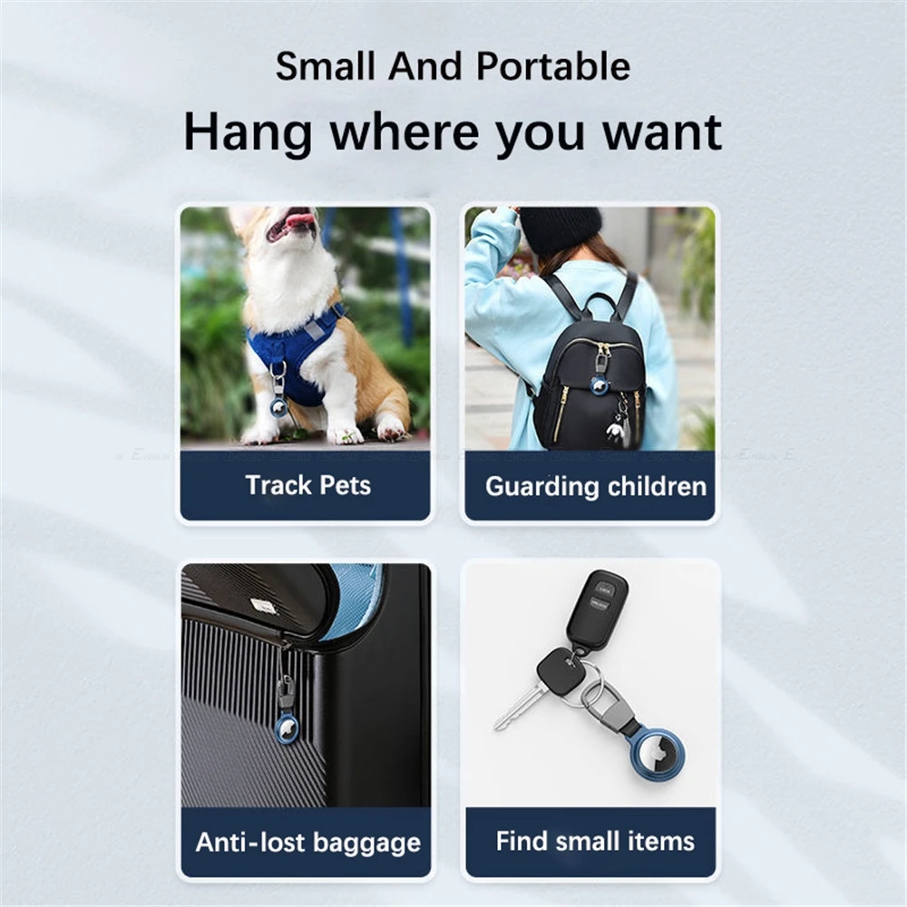 Magnetic Adsorption Cover For Apple Airtag Locator Protective Sleeve Shell For Air Tag Locator Keychain Protector Metal Case