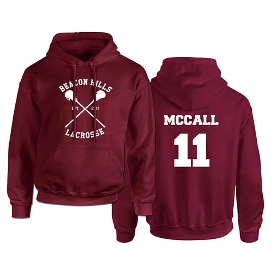 Teen Wolf Hoodies STILINSKI 24 LAHEY 14 MCCALL 11 Fashion Print Streetwear Men Women Sports Sweatshirts Hoodie Harajuku Clothing