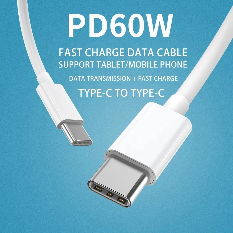 USB C to USB Type C Cable for MacBook Pro Quick Charge 4.0 PD 100W Fast Charging for Samsung Xiaomi mi 10 Charge Cable