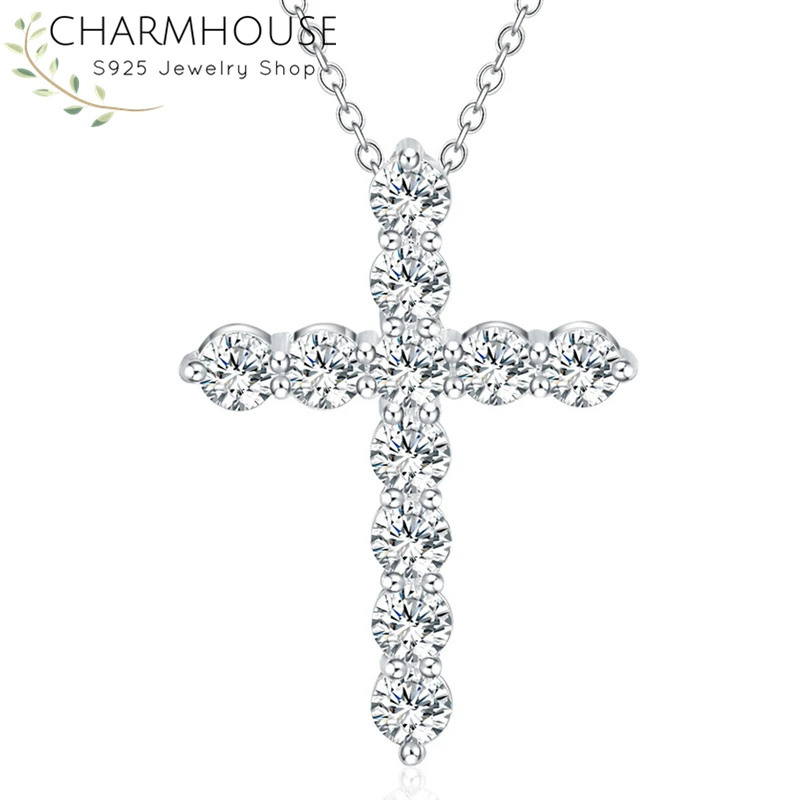 Colliers de la présidence en argent S925 pour femmes, collier CZ Zcompresses, pendentif croix, tour de cou pour femme, nouveaux accessoires de bijoux, 2020