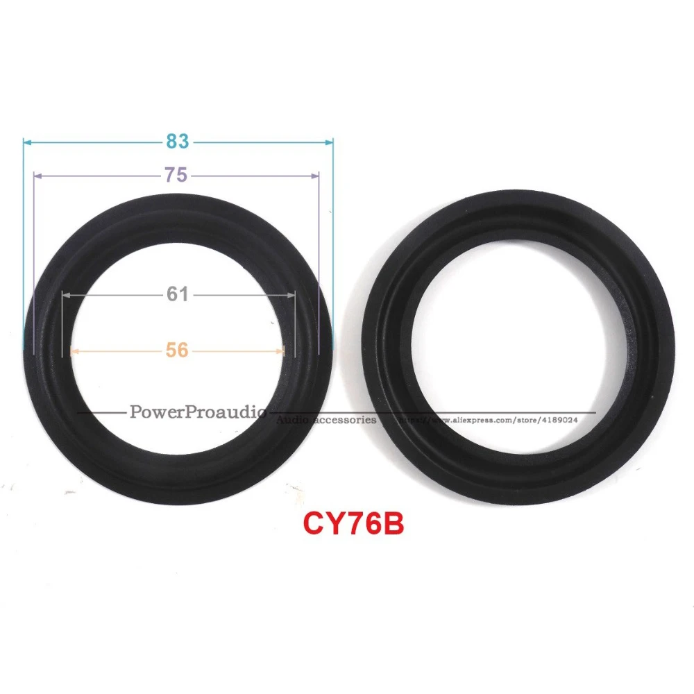 New 10 pcs /lot = 5 Pair 3.5 inch Woofer Repairable Parts / Speaker Rubber Surround  ( 83mm / 75mm / 61mm / 56mm )