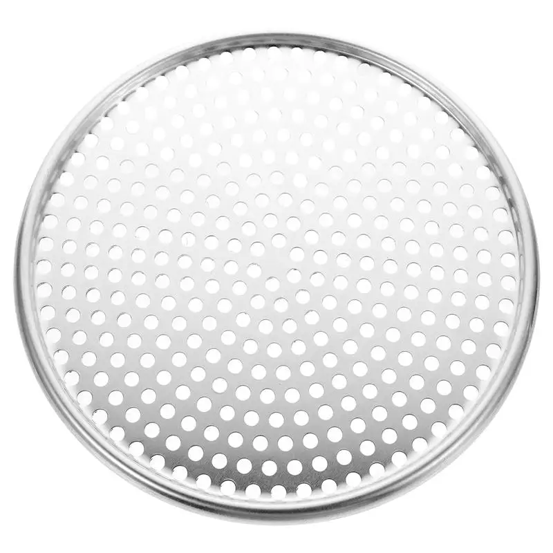 Pizza Pan Baking Tray Stick Plate Round Making Punching Non Net Steaming Food Aluminum Alloy Kitchen Gadget Holes