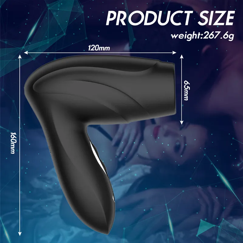 Funny Electric Strong Pulse Male Masturbator Vibrating Glans Training Massager Endurance Delay Lasting Trainer Sex Toys for Man