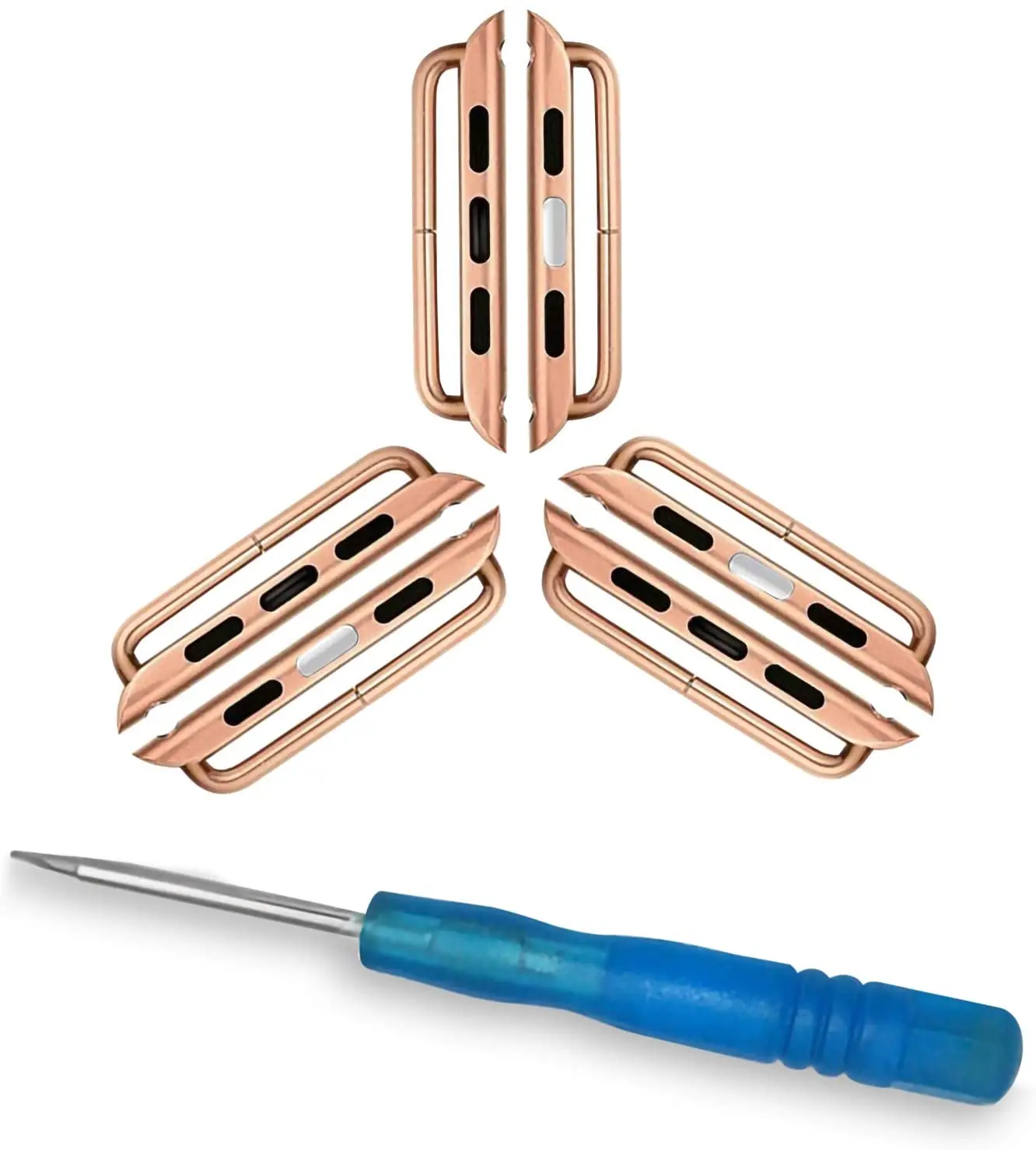 OMECKY ตัวเชื่อมต่อใช้งานร่วมกับ Apple นาฬิกา Band Adapter สามสี (3แพ็ค)