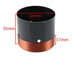 2pc Woofer Speaker Bass Voice Coil 63.5mm 64mm 65.5mm 8ohm Black Aluminum Round Copper wire For 10-15 inch Speaker Diy On Sale