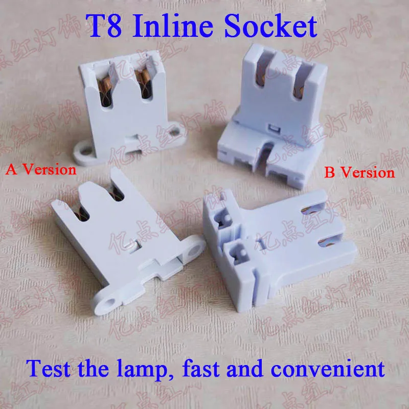 G13 T8 Lamp Holder Base Display Light Socket Aging Test Lamp Base LED Fluorescent Tube Integrated Bracket Ligt Socket