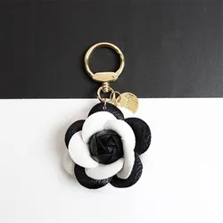 Fashion Camellia Tassel Keychian for woman Luxury Jewelry 2025 Bag decoration party accessories
