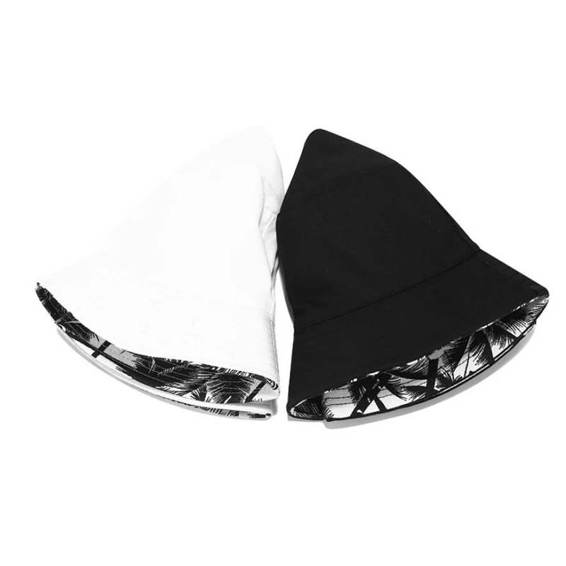 1PC Two Side Bucket Hat For Men Women Hip Hop Fisherman Hat Adult Summer Flat Cap