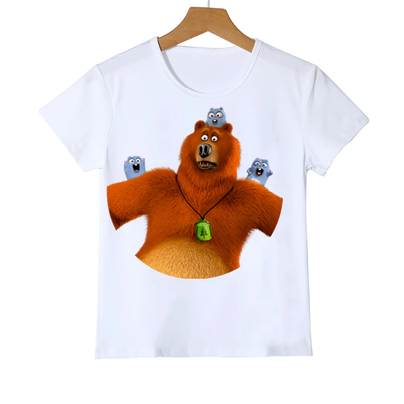 

Sunlight Grizzy Bear Animal Print T Shirts Kids T-shirt for Girls Boys Girls Boys Cute Kids Clothes Funny Lemmings T Shirt Tops