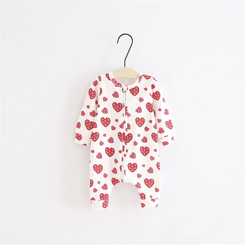 Newborn Baby Boys Girls Romper For 0-2Y Animal Printed Long Sleeve Winter Cotton Romper Kid Jumpsuit Playsuit Outfits Clothing