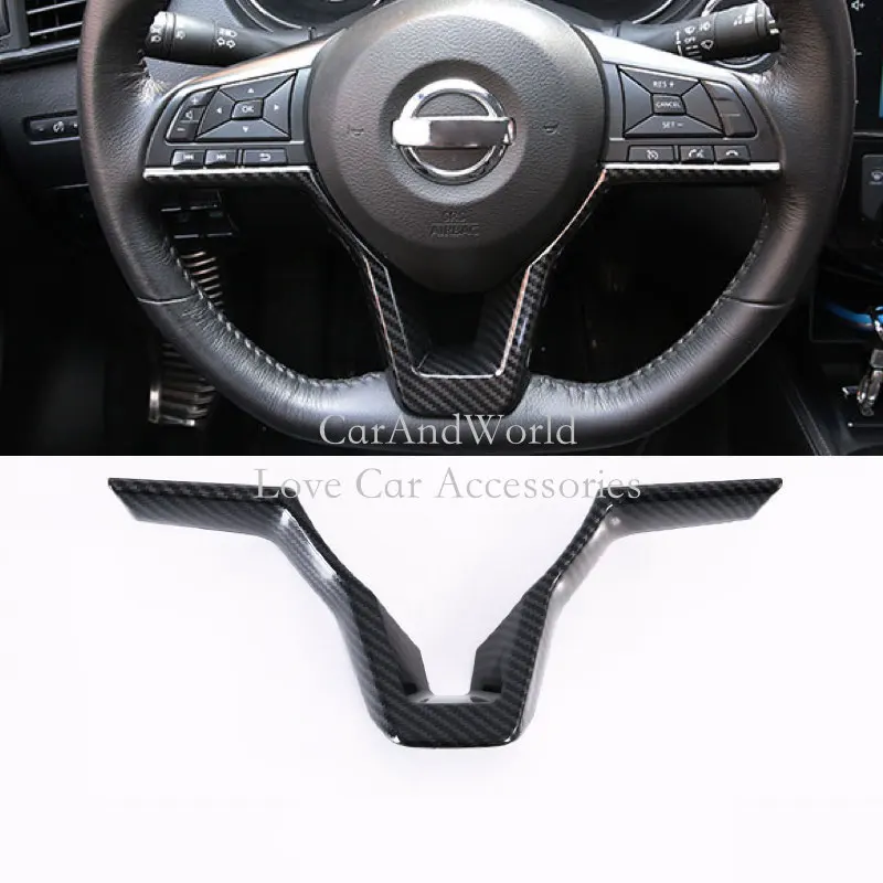 For Nissan Leaf 2018 2019 Interior Steering Wheel Adjust Switch Button Sequin Cover Panel Trim Chrome Decoration Car Accessories