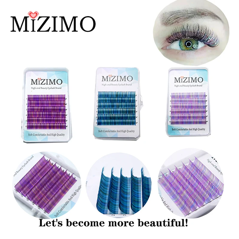 Colored Eyelashes Multi-color Mixed 6 Rows Of Natural Soft Stage Exaggerated False Eyelashes Extension