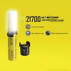 NITECORE 21700 Intelligent Battery System 3in1 NL2150HPi 5000mah Rechargeable Battery+MPB21 Powerbank + ML21 High CRI Flashlight