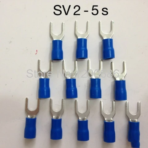 

SV2-5S Fork-type pre-insulated terminals Terminals Cold-pressed end Y-type U-type crimp ear Copper nose SV2-5S