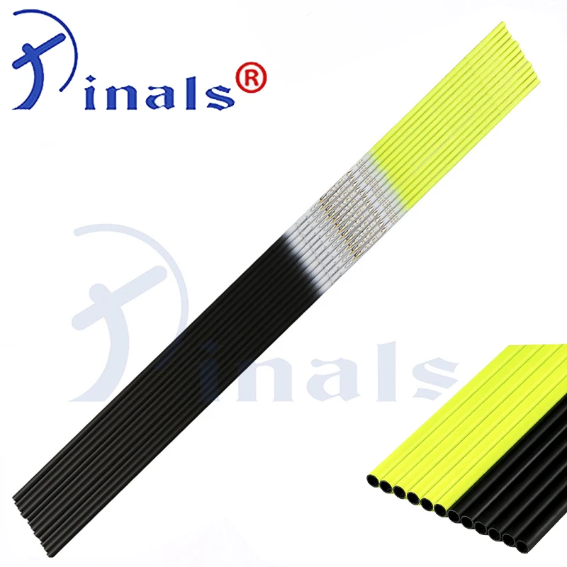 Inals Carbon Arrow Shaft ID 6.2mm Spine 300 340 400 500 600 Compound Recurve Bow Archery Hunting Shooting +-.003'