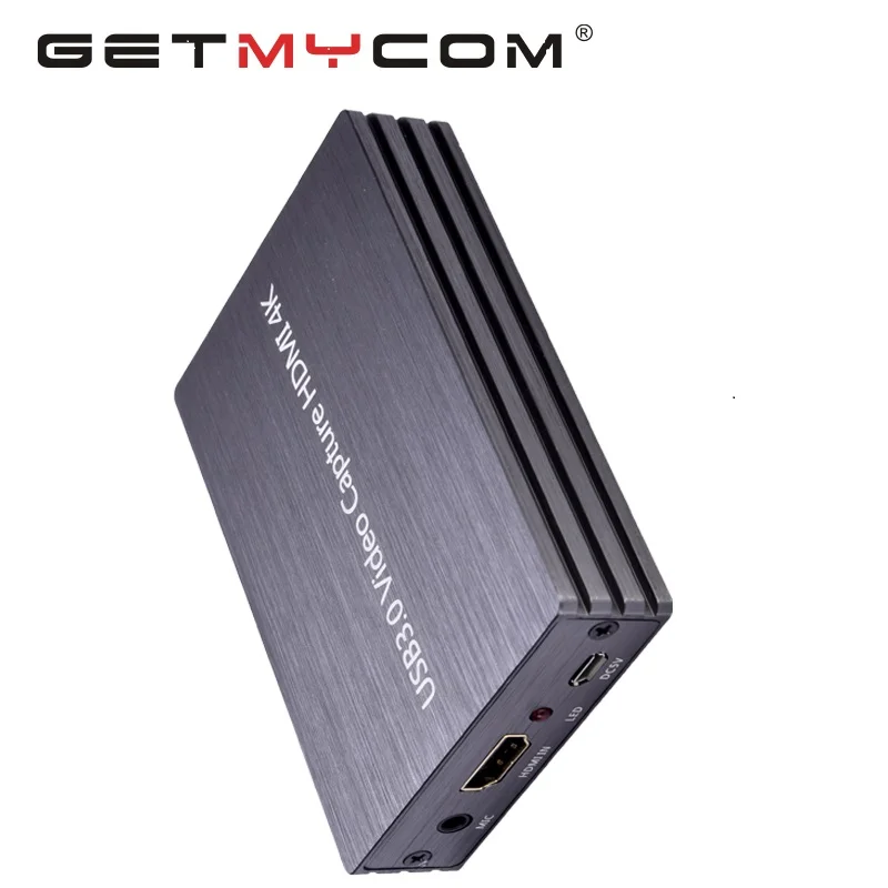 60Hz USB3.0 4K Video Capture Card HDMI to USB 3.0 Dongle Game Streaming Live Stream Broadcast with Audio input MIC 3.5mm Gamepad