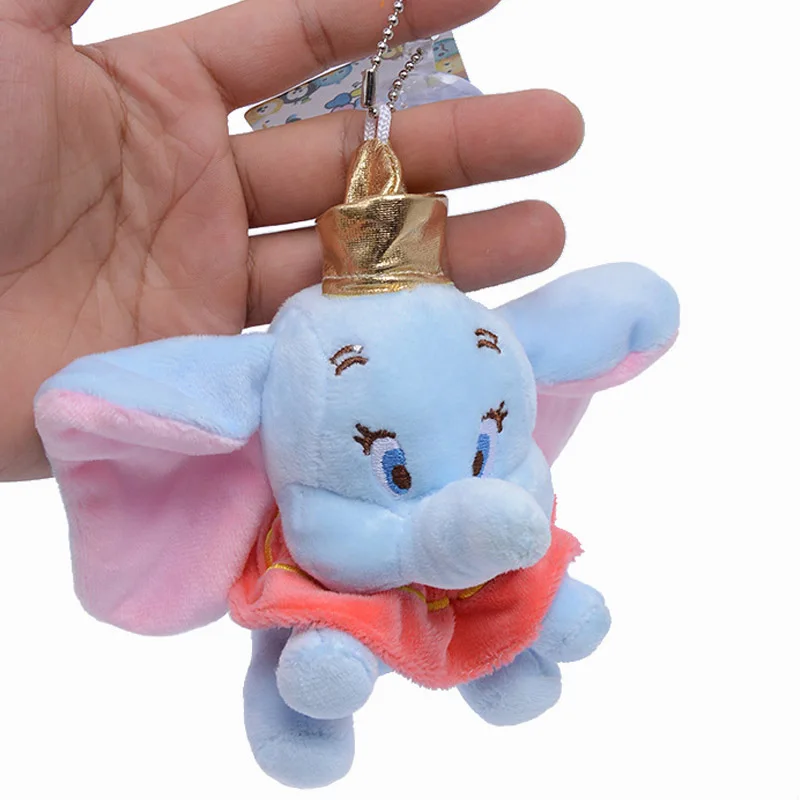 Мягкая Плюшевая мини-игрушка Disney Store, мини брелки с короной и слоном, 12 см, 4,7 дюйма, для рюкзаков, фильмов и ТВ, кукла из аниме