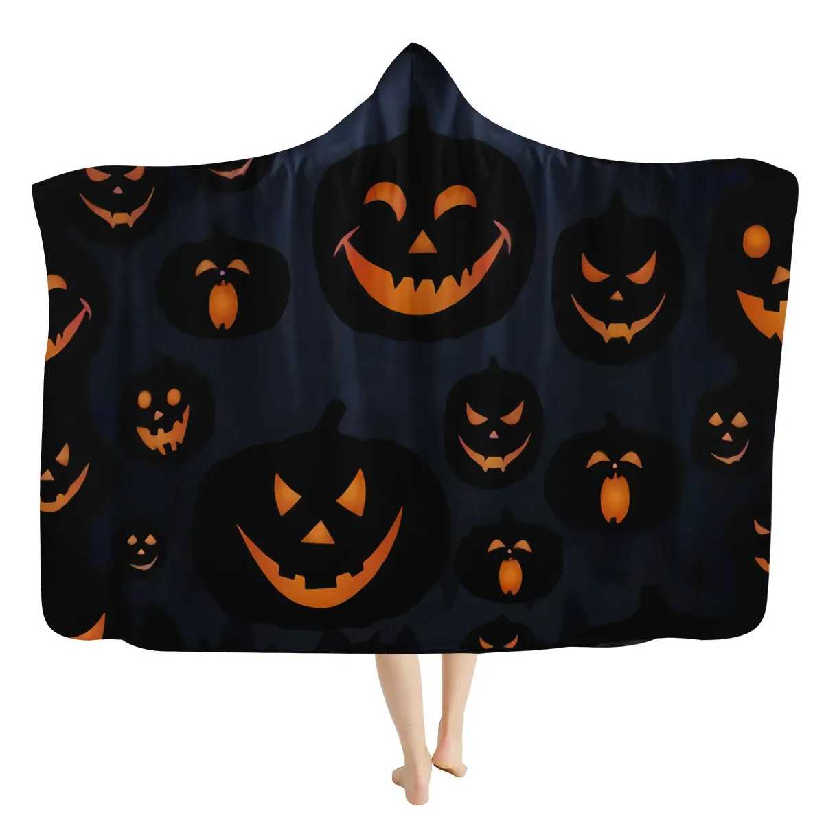

Customized High Quality On Demand 3D Cartoon Theme Movie Character Hooded Blanket Fleece Wearable Throw Blanket Microfiber