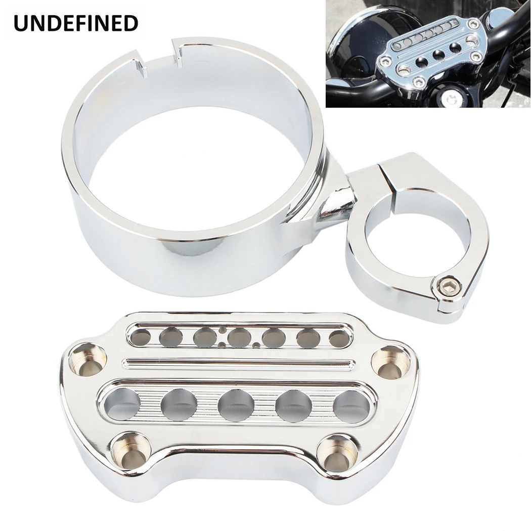 Motorcycle Speedometer Bracket Housing Side Mount Relocation Cover W/ Handlebar Top Clamps for Harley Sportster 883 XL 1995-2015