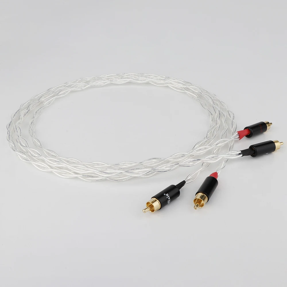 Para Hi-End Nordost ODIN 2 Hifi Fever RCA Audio kabel sygnałowy pozłacany RCA do RCA srebrny wzmacniacz kablowy CD