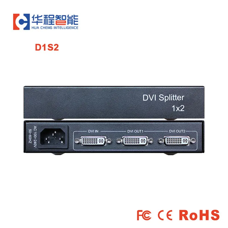 AMS D1S2 HD 1080P 1 DVI In 2 DVI Out Video Splitter 1x2 1920*1080 60Hz Signal Splitter For PS4/5 PC Led Rental Display