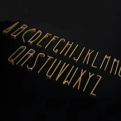 Solid Brass English Alphabet Home Decoration Copper Letter For House DIY Shop Name Wall Decorative Door Plates DIY Room Letters