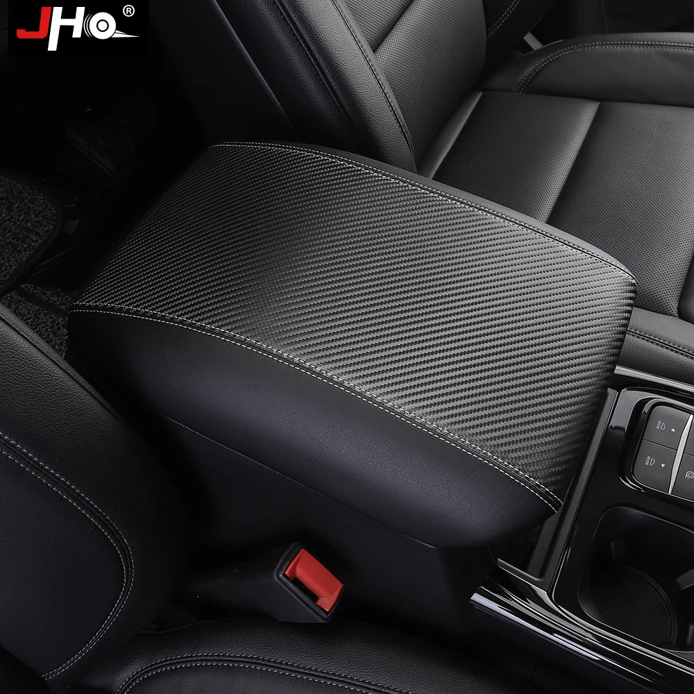 

JHO Carbon Grain Arm Rest Protector Armrest Box Cover For Ford Explorer 2020 2021 Limited Platinum XLT ST BASE Car Accessories