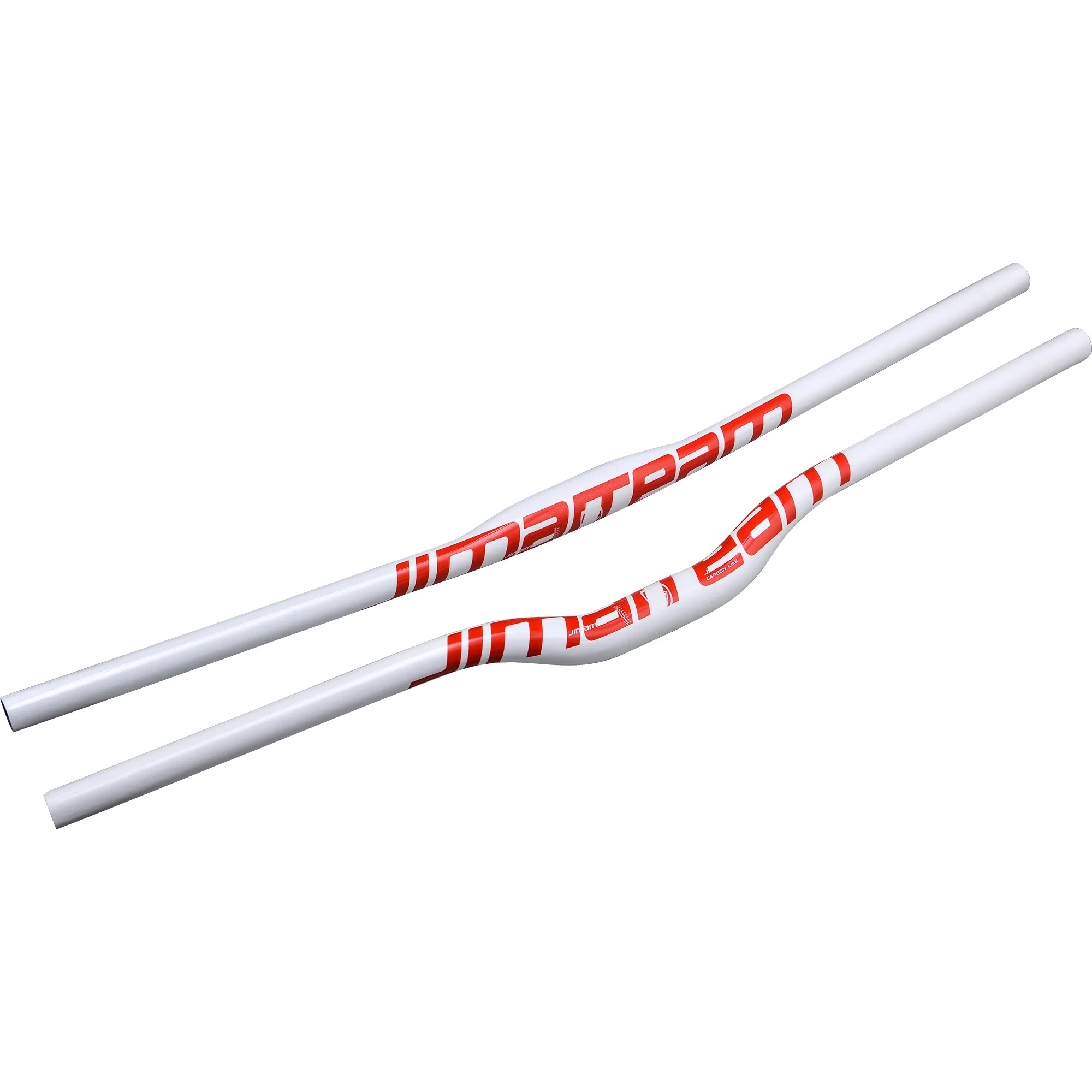 Jimiteam-Mountain Bike Straight Handle, Carbon Fiber Handle, Swallow Handle, Horizontal Paint, New，White Red Label