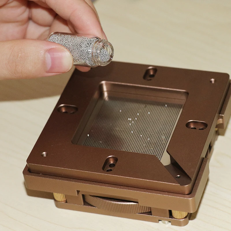 80 millimetri 90 millimetri Universale BGA Reballing Stazione con il Magnete Auto Regolare Stencil Holder