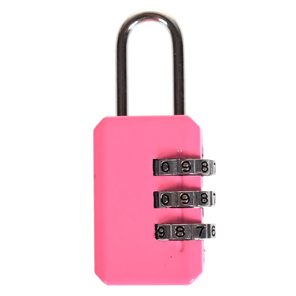 Resettable 3 Dial Digits Code Number Password Combination Padlock Safety Travel Security Mini Lock For Luggage Lock Padlock Gym