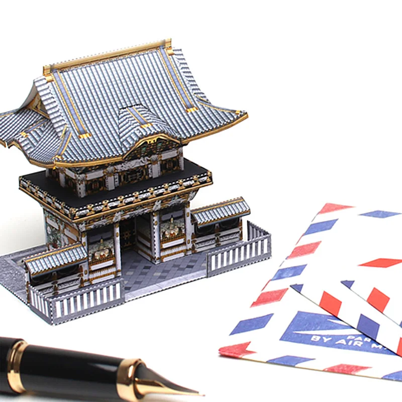 Japan Nikko Toshogu Shrine Folding Mini 3D Paper Model Papercraft House DIY Art Origami Building Kids Adult Craft Toys QD-123