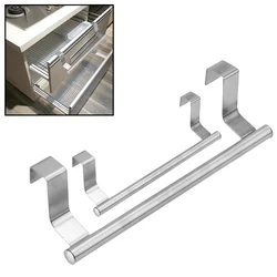 NICEYARD Towel Rack Over Door Cabinet Shelf Rack Stainless Steel Bar Bathroom Kitchen Hanging Holder Home Storage Kitchen Tools