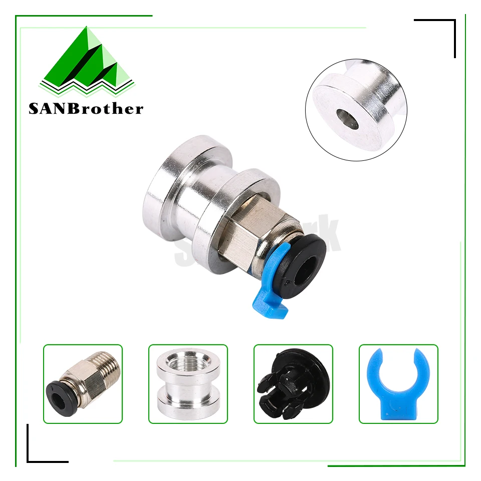 

Aluminum alloy extruder 1.75MM adapter Connector for TItan Extruder Extruder dual drive ext