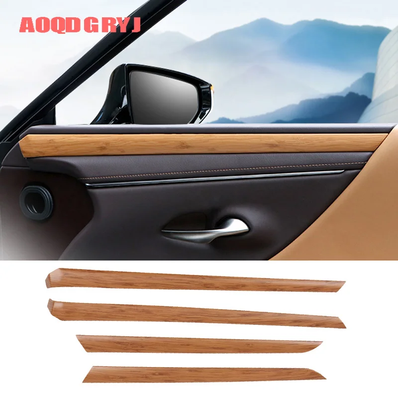 Car Styling 4pcs ABS Car Interior Door Moulding Stripes Cover Trim for Lexus ES350 ES300h 2019-2020