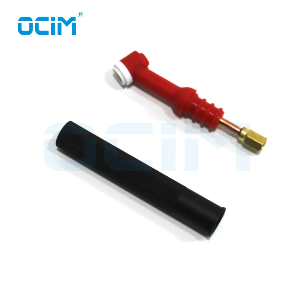 Cabezal de antorcha Tig rojo WP9F WP9FV SR9F /9FV y mango de soldadura negro