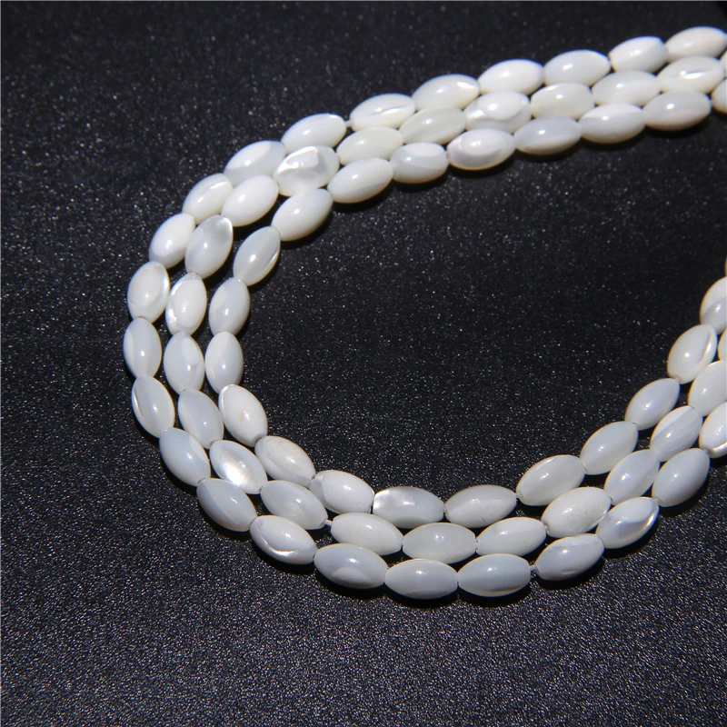 15X6mm Long Stripe Shell Beads Point Stick Mother of Pearl Shell Slice Loose Beads for DIY Making Jewelry Necklace Accessories