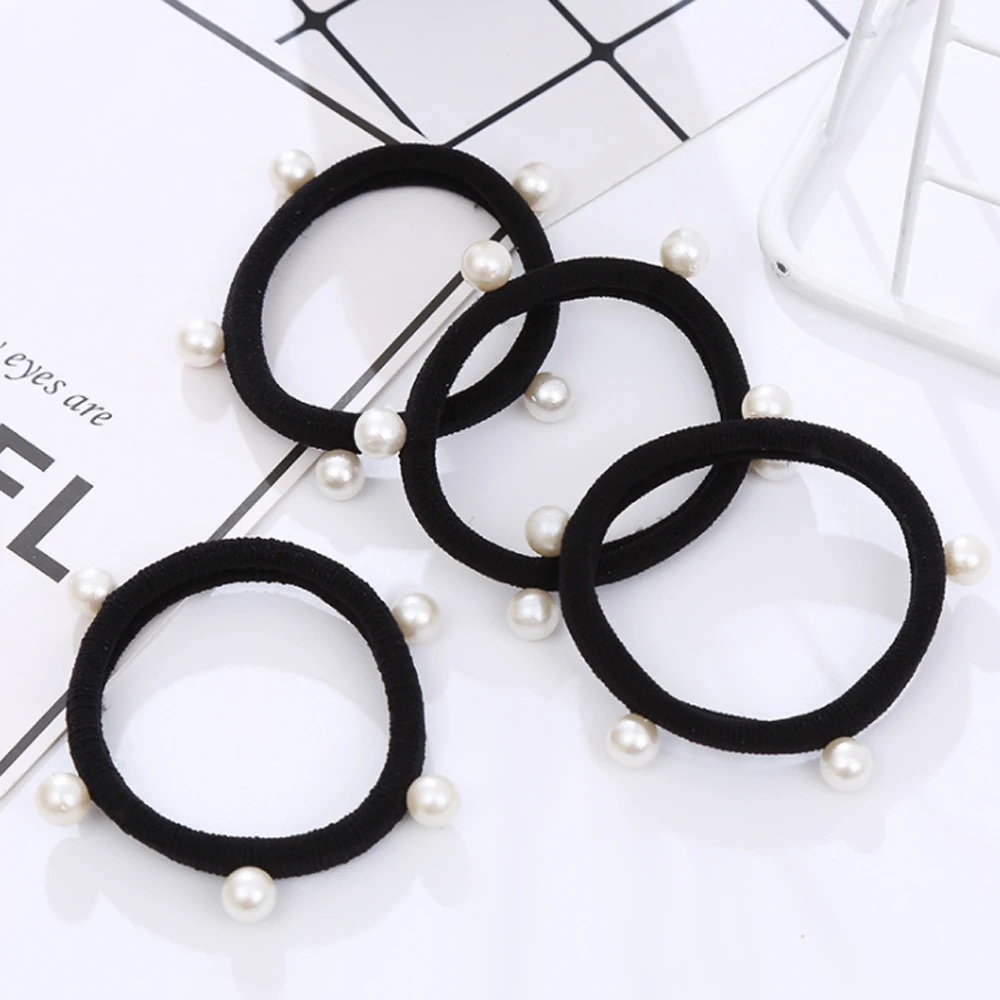 20PCS Pearl Seamless Elastic Hair Bnads Hair Scrunchy For Women High Elastic Rubber Band Ponytail Holder Girl Hair Accessories