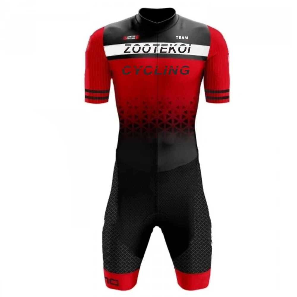 

Zootekoi Men Triathlon Skinsuit High Quality Cycling Jersey Short Sleeve Suit 9d Gel Road Bike Jersey Jumpsuits Maillot Ciclismo