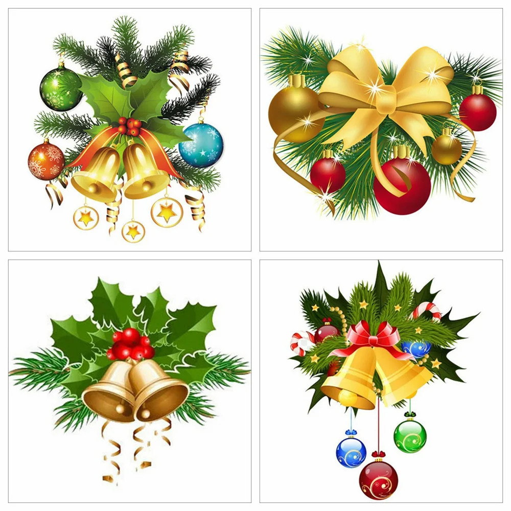 KAMY YI  New Diamond Painting Bells Mosaic Cross Stitch Embroidery Home Christmas Decoration