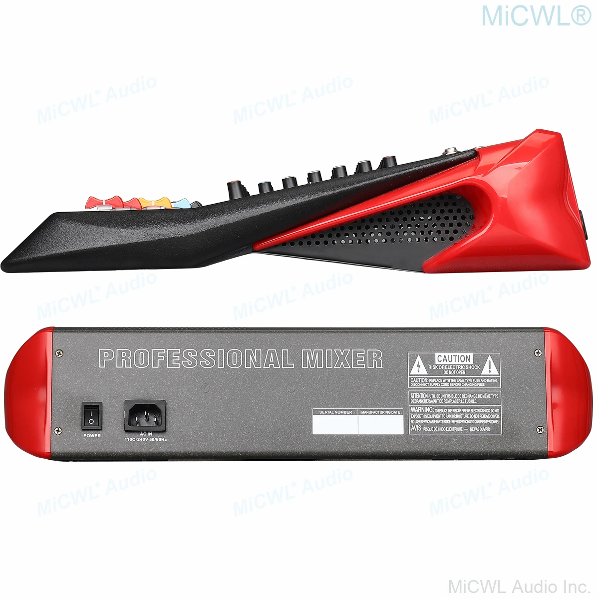 MiCWL ses 8 kanal AUX FX 7 marka EQ 320 DSP dijital efektler ses karıştırma konsolu USB Bluetooth mikser 48V fantom