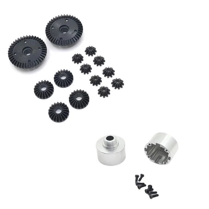 WLtoys 104001 104002  RC car Upgrade metal refit spare parts 40t 20t 10t differential gear Front and rear differential boxes