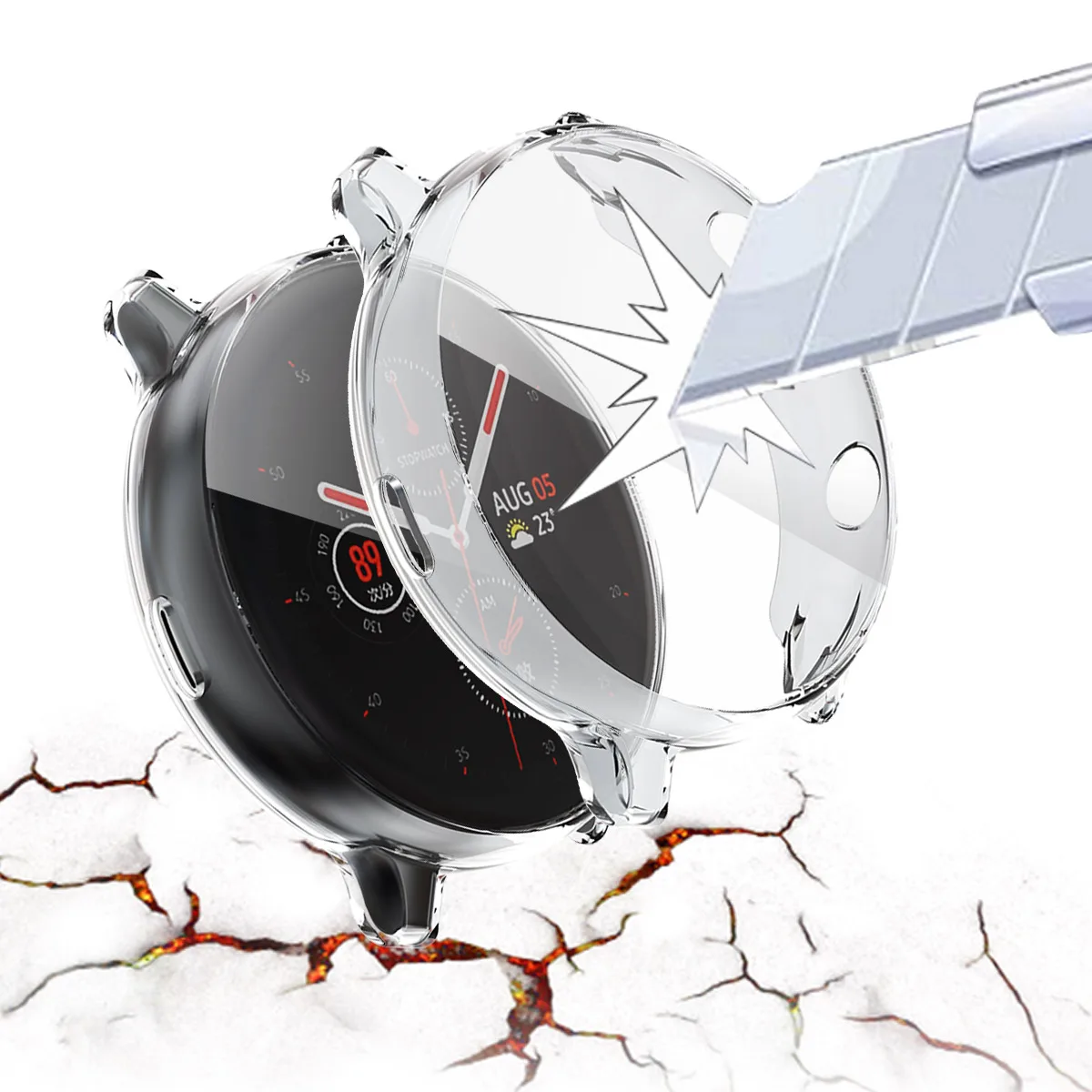 Horloge Cover Voor Samsung Galaxy Horloge Actieve Soft Clear Tpu Screen Protector Voor Samsung Galaxy Horloge Actieve 2 40Mm 44Mm Active2