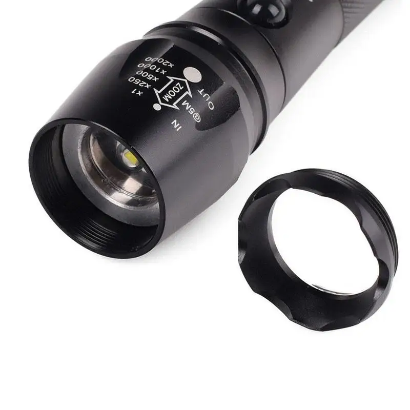 Linterna Led resistente al agua para exteriores, Linterna potente con batería de 18650, 5 modos, para acampar
