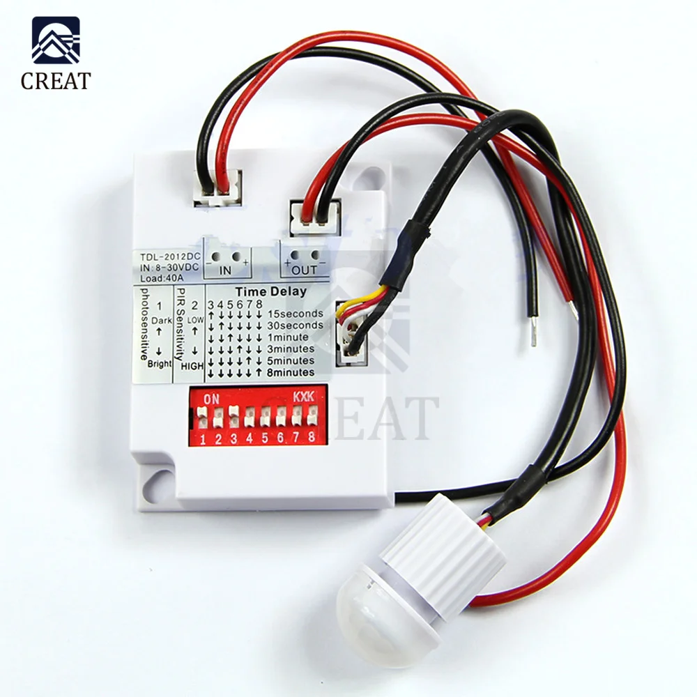 DC 12V 24V 7-10M PIR Motion Sensor Switch IR Infrared Human Body Induction Sensor Detector Switch for LED Light Corridor