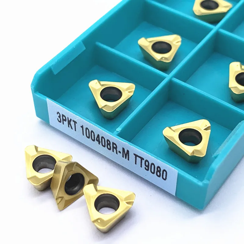 Imagem -02 - Ferramenta de Corte de Torno de Metal Indexável Inserções de Carboneto Torneamento de Fresagem Inserção 3pkt 3pkt100408 3pkt150508r-m Tt9080