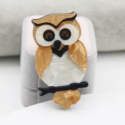 Lovely Resin Owl Brooches For Women Cute Handmade Vivid Animal Bird Acrylic Brooch Pins Jewelry Broches Fashion Jewelry Gifts